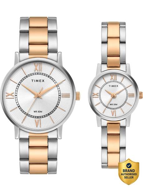 Round 35mm Silver Dial Analog Watch - For Couple TW00PR213
