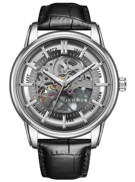 Mens Watch Automatic Mechanical Skeleton Black Dial Luxury Wrist Watch Analog Watch  - For Men 7010