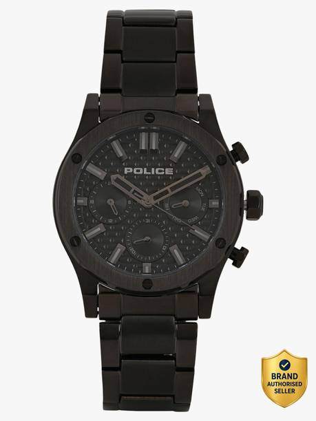 Police Multifunction Black Dial Black Stainless Steel Strap Analog Watch - For Men 6150WM01,68018PP01,90195SM02,NTPLPEWJK0006206