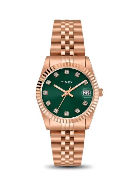 Date Display with (Magnifier), Green Dial Analog Watch - For Women TWEL222SMU02