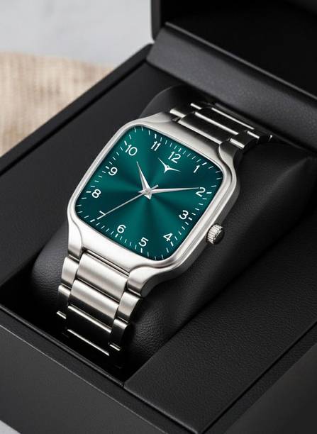 Elegant Series New Designer Green dial Square Quartz For /Boys Wrist Analog Watch  - For Men AXL-09