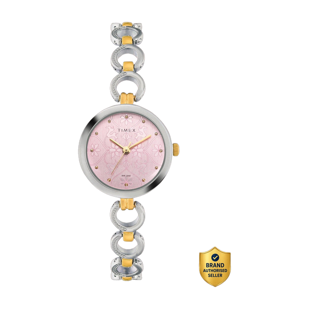 Round 26mm Pink Dial Analog Watch - For Women TWEL11416
