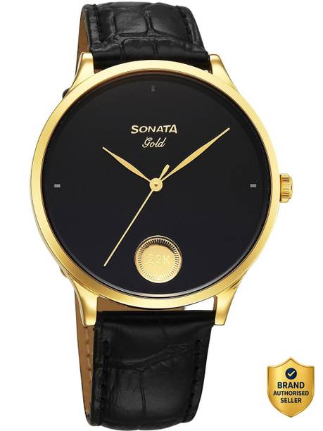 Gold Analog Watch - For Men 7153YL01,NU7153YL01