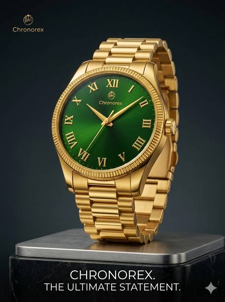 Luxury Green roman dial class Analog Watch  - For Men Emerald Green Sunburst Dial