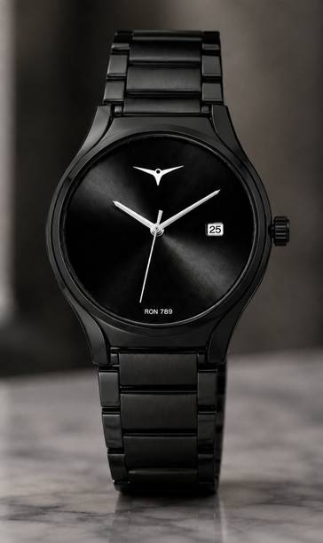 Horologe HO-MR--NSM-43-01-FULL-BLACK Men & Boys Analog Watch Black Dial Adjustable Bracelet Round Case Casual Wear Analog Watch  - For Men