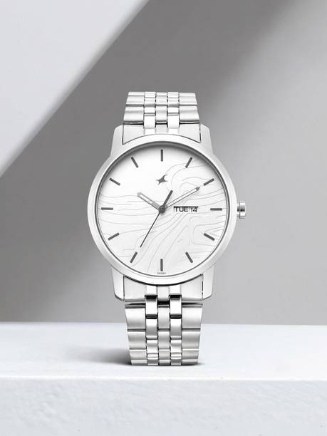 Fastrack Urban Camo White Dial Silver MetalStrap Analog Watch - For Men NT3295SM01,NU3295SM01