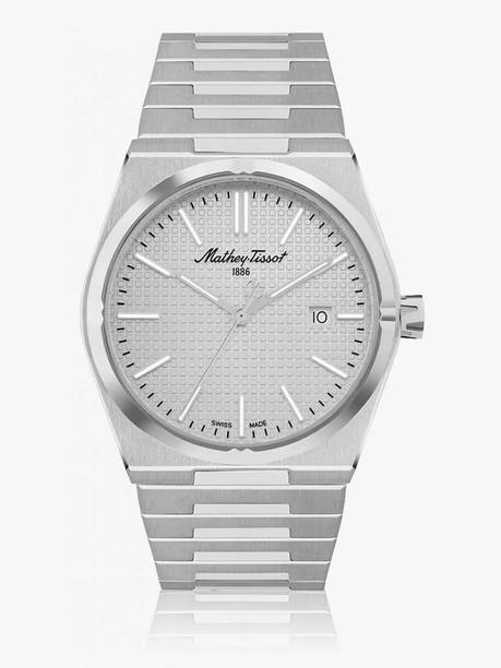 Swiss Made Quartz Silver Dial Analog Watch - For Men H117AS