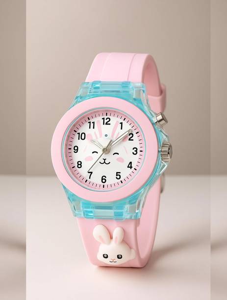 Beautiful Cartoon Character Watch Partywear Design Amazing Model Latest Analog Watch  - For Boys & Girls New Generation Watch For Boys And Girls With Lights