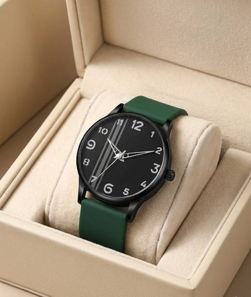 Analog Watch  - For Men & Women Formal Look GreenColor Silicone Strap Fast Selling Watch