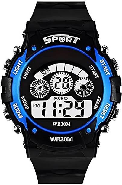 Digital Watch  - For Boys & Girls Blue-7Light