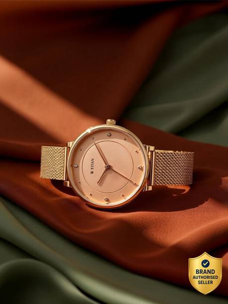 Titan Purple Stackables Pink Dial Rose Gold Stainless Steel Strap Analog Watch - For Women NT2673WM04F,NU2673WM04F