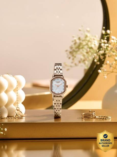 Sonata Poze 8 Quartz MOP-White Dial IP Rose Gold Stainless Steel Strap Analog Watch - For Women SP80161WM01W