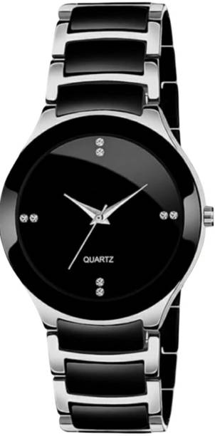 Vondex RADO BLACK GOLD-M Vondex Womens Quartz–Silver & Black Stainless Steel Strap, Elegant Design Analog Watch  - For Women