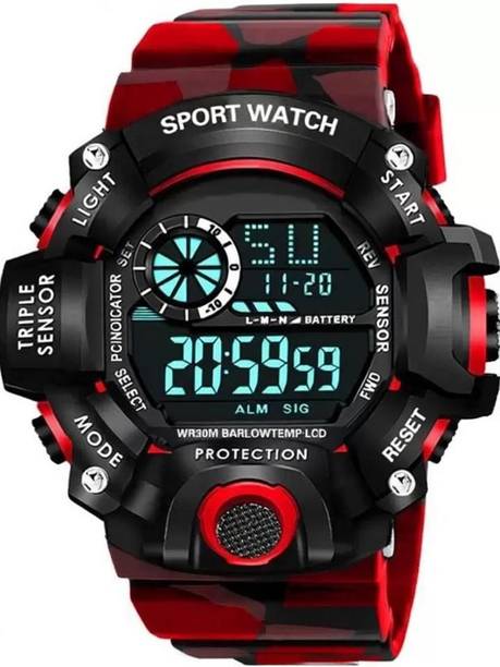 Mens Watch Digital Watch  - For Boys & Girls NEW GENERATION BLACK DIAL BLACK STRAP WATCHES