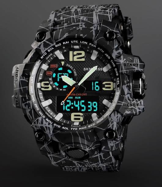 Dual Time For Men & Boy Analog-Digital Watch  - For Men Digital Analog Big Dial Casual Watch