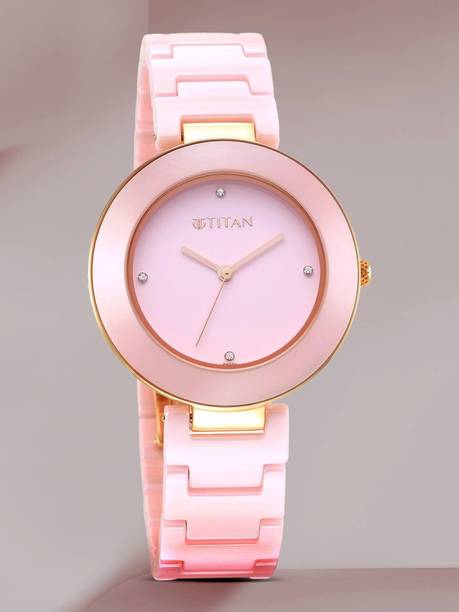 Titan Purple Ceramic Purple Ceramic Analog Watch  - For Women