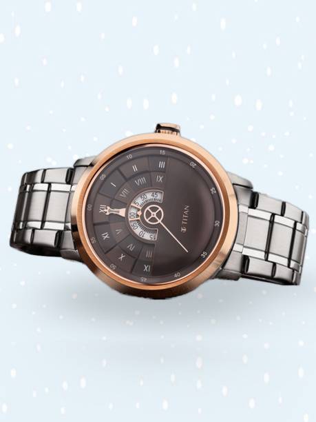 Titan Grandmaster Anthracite Dial Silver Stainless Steel Strap Analog Watch - For Men NT1825KM01,95147KD02,1825KM01,NU1825KM01,NU1828KM02