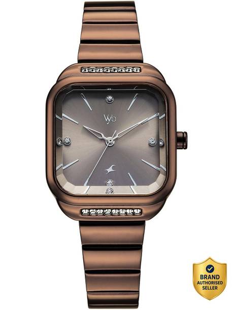 Minimalist Quartz Dial Rose Gold Alloy Strap Analog Watch - For Women FV60124QM01W