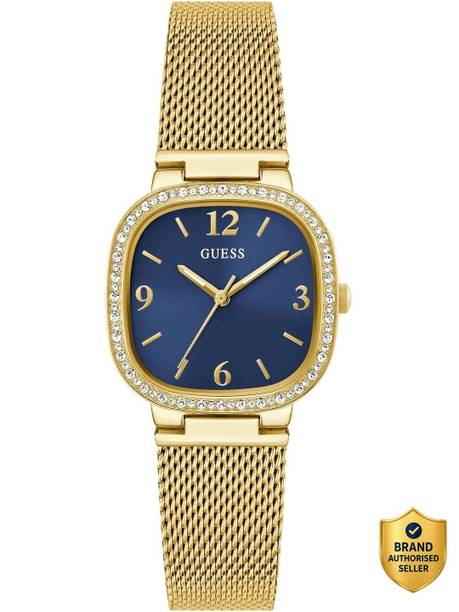 GUESS Tapestry Blue Square Dial Analog Watch  - For Women GW0354L6