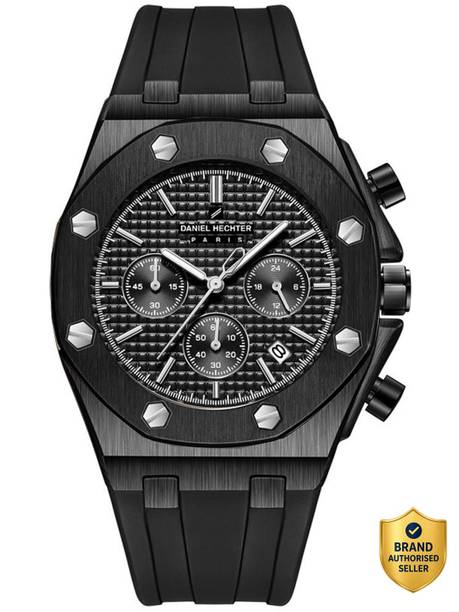 Paris Tuileries Collection Multifunctional Texture Octagone Dial Silicon Strap Analog Watch  - For Men DHM1005-01