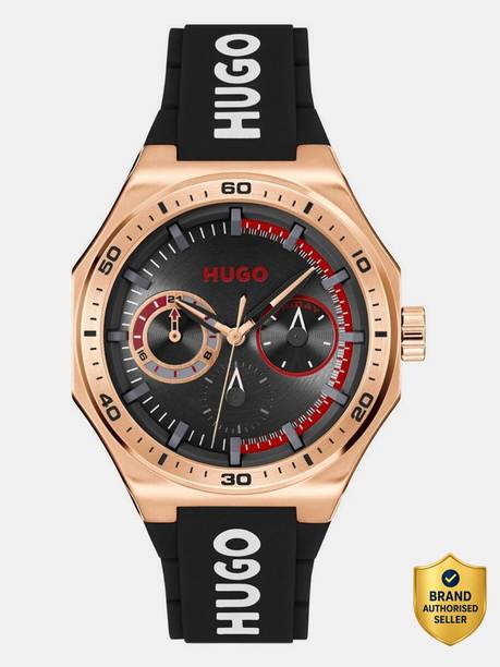 Hugo #Grail Sport Qtz Multifunction Black Round Dial Men's Watch / Analog Watch  - For Men 1530415