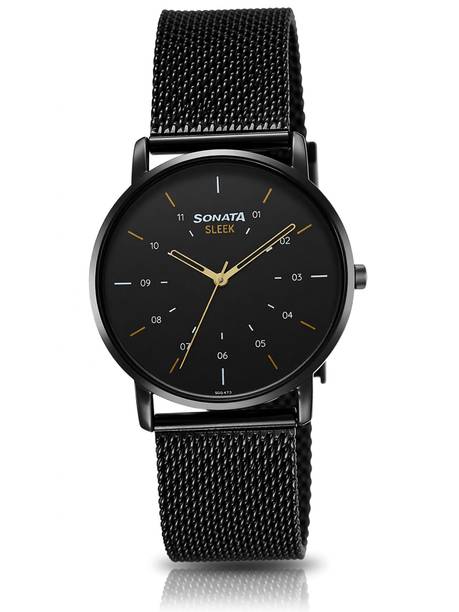Analog Black Dail With Black Stainless Steel Strap Analog Watch - For Men 7152NM02,NU7152NM02