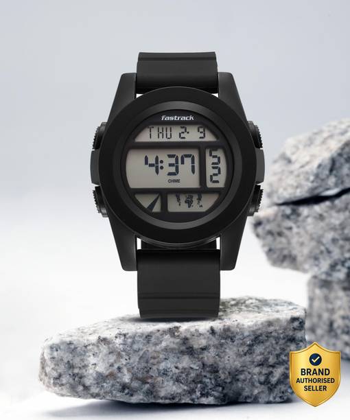 StreetStyle Digital Black Dial Black Silicone Strap Analog Watch - For Men 38120PP01,NU38120PP01