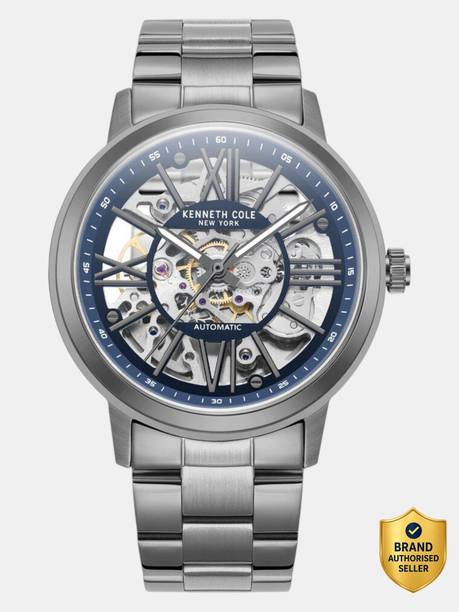 Kenneth Cole Automatic Blue Dial Grey Stainless Steel Strap Analog Watch - For Men KCWGL2233203MN,NTKCWGY2233203MN