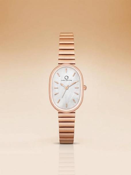 Carlington Iconic Series Premium Ladies Wrist Watches Analog Watch - For Women CT 2031 RoseWhite