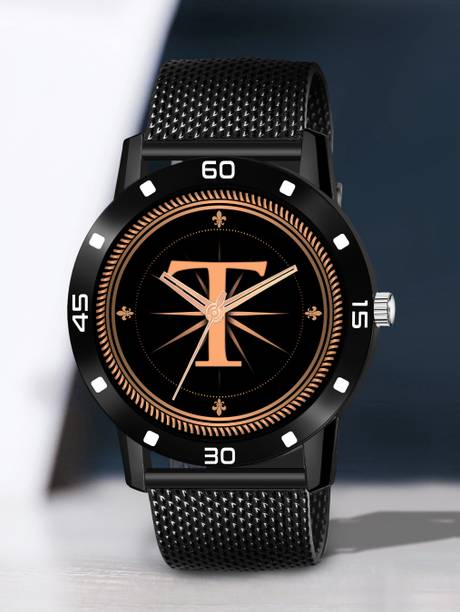 Red Robin ALPHA-U-AVO-BLK-SFR-1 Alpha Heritage Collection U Black Strap Watch for Man & Boys Analog Watch  - For Men