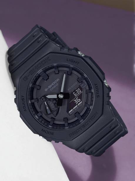 G-SHOCK GA-2100-1A1DR Black Dial Resin Strap Analog-Digital Watch - For Men G987