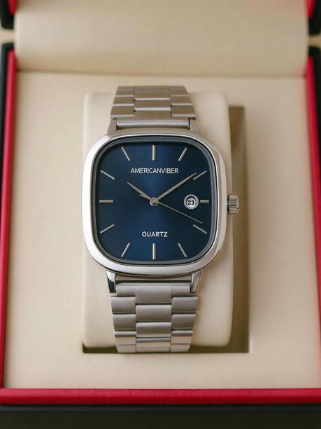 Americanviber AVM0031 UNISEX Date Function Working Free Size Adjutable Chain Lock Premium Quality Analog Watch  - For Men