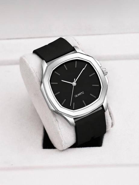 Premium Quality Square Dial Silicone Strap Analog Watch  - For Men PZ-2004