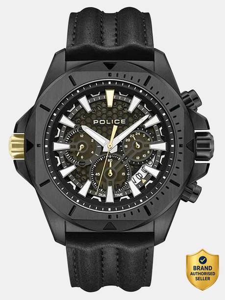 Police FW24 Quartz Black Round Dial Men's Watch / Analog Watch - For Men PLPEWGF0054503