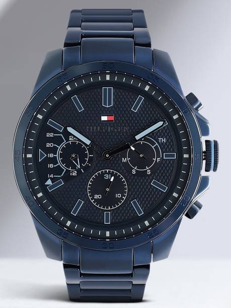 Tommy Hilfiger Multifunction Blue Dial Blue Stainless Steel Strap Analog Watch - For Men NETH1791560,NCTH1791560,NTTH1791560
