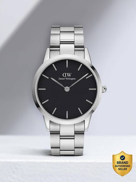 Iconic Link Black color Round - 40 mm diameter Analog Watch  - For Men DW00100342