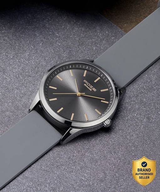 Poze Men Analog Black Dial Grey Strap Analog Watch  - For Men SP70019QP04W