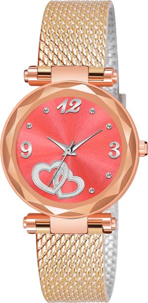 KIA STYLE Heart Dial Pu Strap Analog watch for girls and women Analog Watch  - For Women