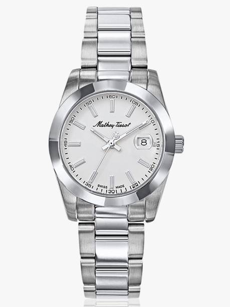 Swiss MadeQuartz Ronda 585 Movement White Dial Analog Watch - For Women D450AI