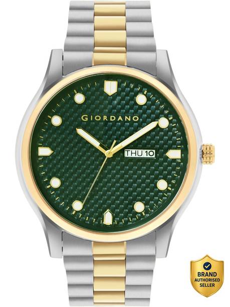 GIORDANO Two-Tone Textured Dial Analog Watch  - For Men