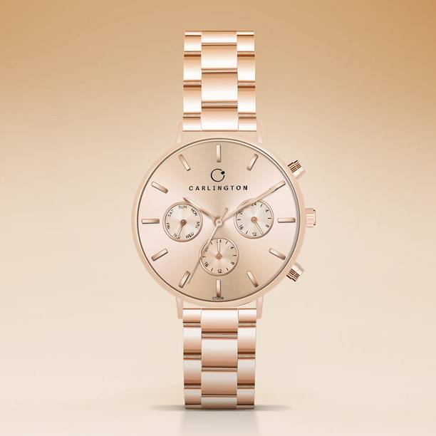 Carlington Iconic Series Premium Ladies Wrist Watches Analog Watch - For Women CT 2039 RoseGold