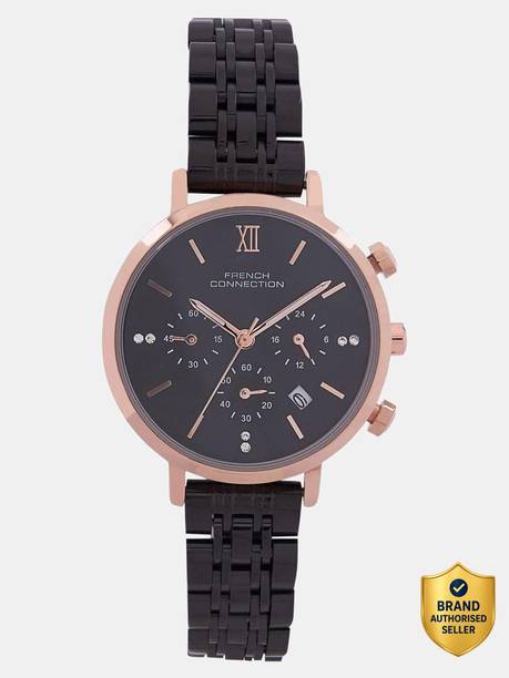 LUXOR Dated Black Sunray Dial | Men's Chronograph Black Watch Analog Watch - For Women FCN0127BM