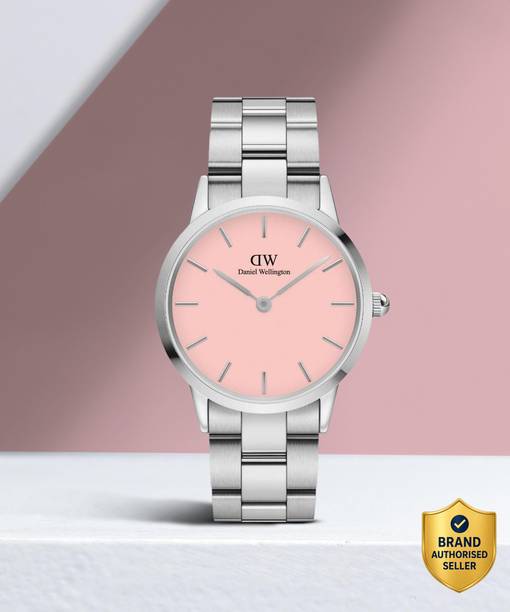 Iconic Link Pastel Pink color Round - 36 mm diameter Analog Watch  - For Men & Women DW00100536