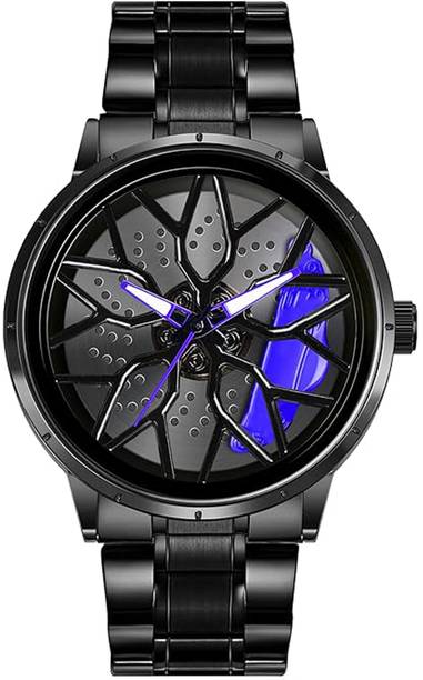 Tencel Car Wheel Analog Watch  - For Men Tencel Gyro Wheel Watch
