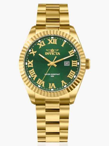 Specialty Quartz Green Dial Analog Watch - For Men 48548