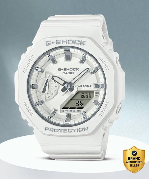 G-SHOCK Women White Dial White Resin Strap Analog-Digital Watch - For Women G1110 (GMA-S2100-7ADR)
