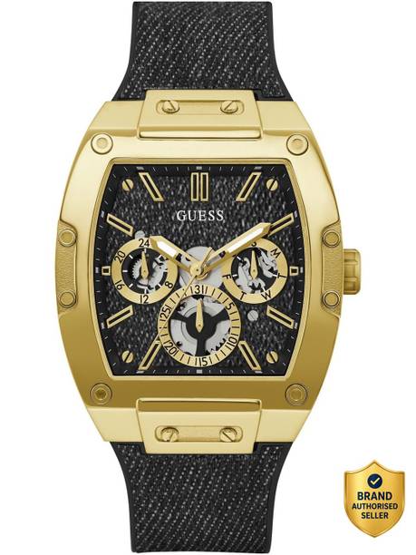 GUESS Phoenix Black Tonneau Dial Analog Watch  - For Men GW0786G1