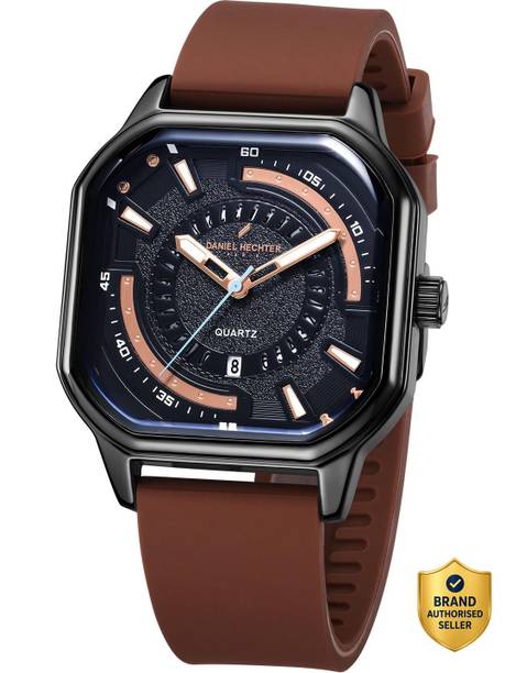 Modern Analog Watch for Men with Octagon dial and Silicon Band Analog Watch - For Men DHM1003-02