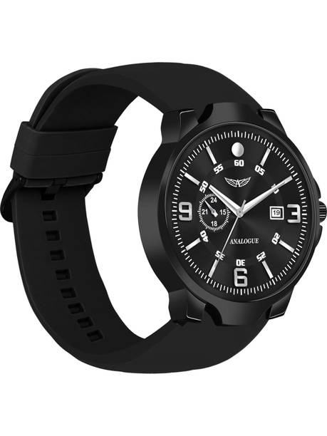 ANALOGUE Minimalist Series | Working Date Display | Smart Watch Strap | Soft Silicone Analog Watch  - For Men