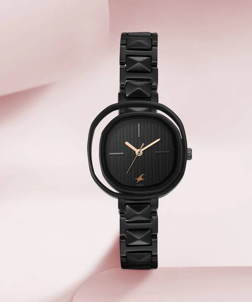 Fastrack Opulence Black Dial Black Metal Strap Analog Watch - For Girls NT6276NM01,NU6276NM01